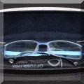 H85. Blue eye glasses Zero G. Titanium - $65 
